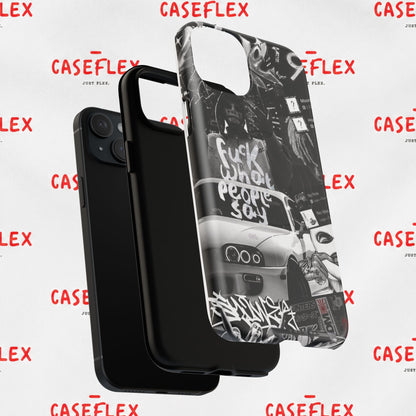 Graffiti Street Phone Case — “Fuck What People Say” Tough Magnetic Case