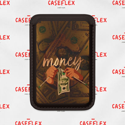 Money Graphic MagSafe Vegan Wallet — Card Holder with 'money' Design