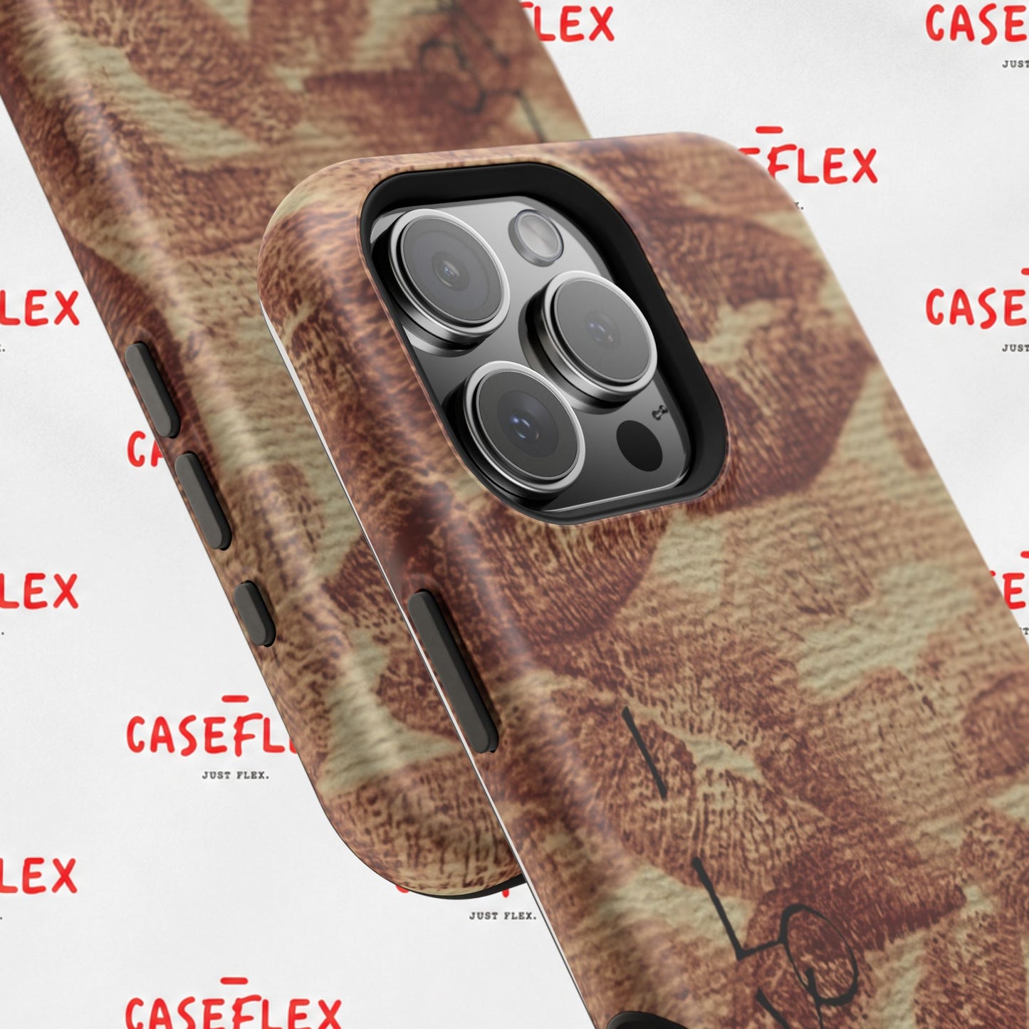 Kiss Print Impact-Resistant Phone Case — 'Love You' Vintage Lip Pattern