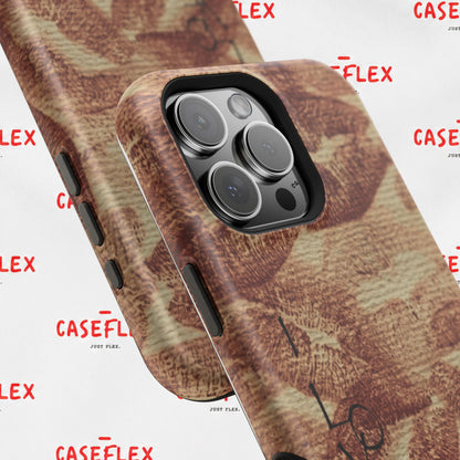 Kiss Print Impact-Resistant Phone Case — 'Love You' Vintage Lip Pattern