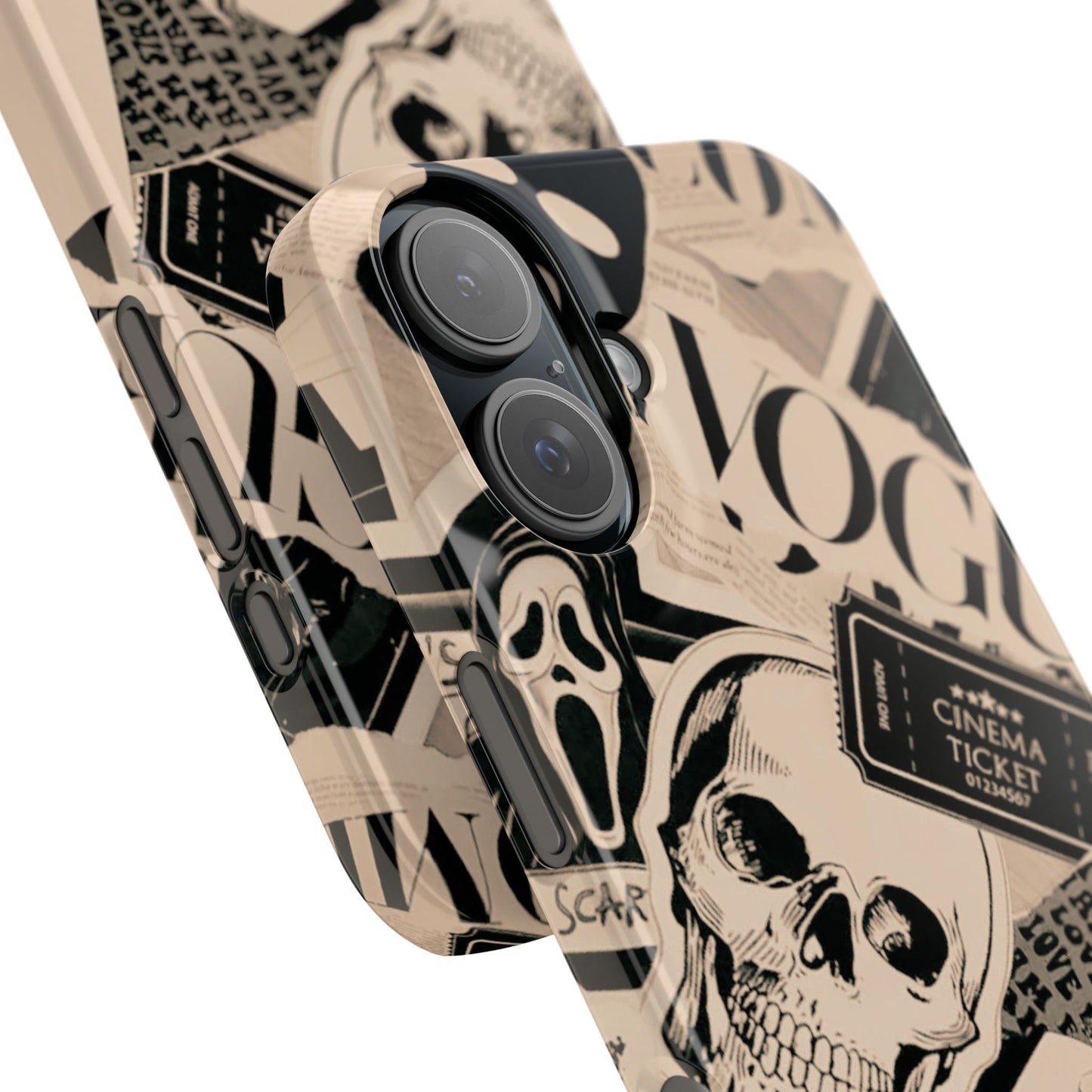 Rage Awaits Skull Collage Slim Phone Case — Magnetic Impact Protection