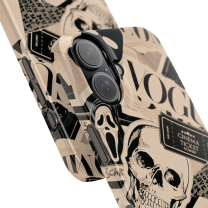 Rage Awaits Skull Collage Slim Phone Case — Magnetic Impact Protection