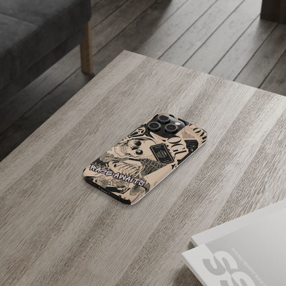 Rage Awaits Skull Collage Slim Phone Case — Magnetic Impact Protection