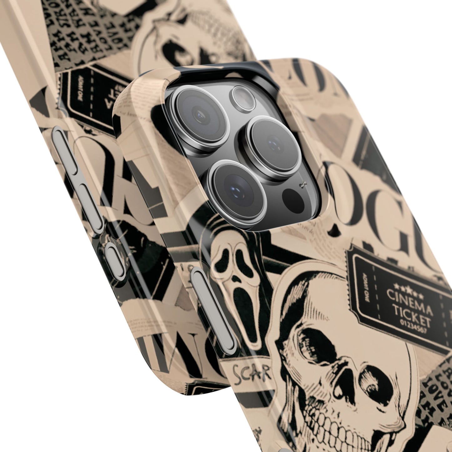 Rage Awaits Skull Collage Slim Phone Case — Magnetic Impact Protection