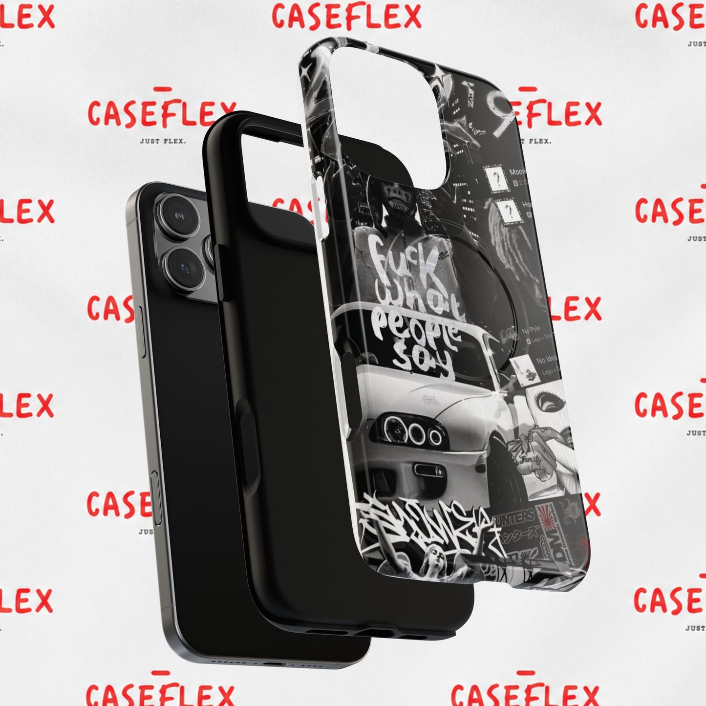Graffiti Street Phone Case — “Fuck What People Say” Tough Magnetic Case