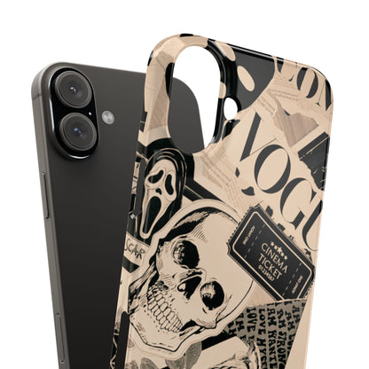 Rage Awaits Skull Collage Slim Phone Case — Magnetic Impact Protection