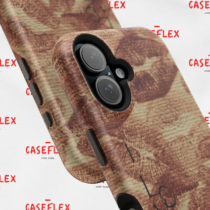 Kiss Print Impact-Resistant Phone Case — 'Love You' Vintage Lip Pattern