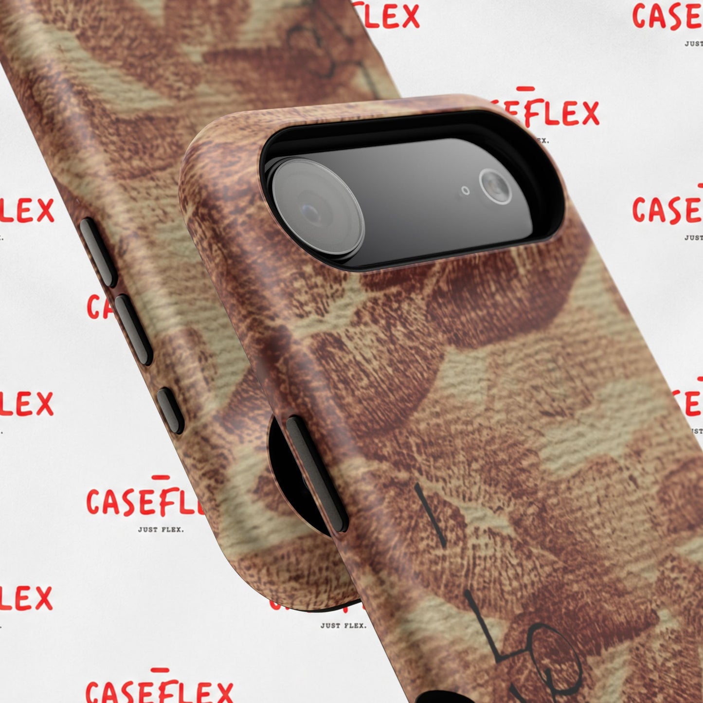 Kiss Print Impact-Resistant Phone Case — 'Love You' Vintage Lip Pattern