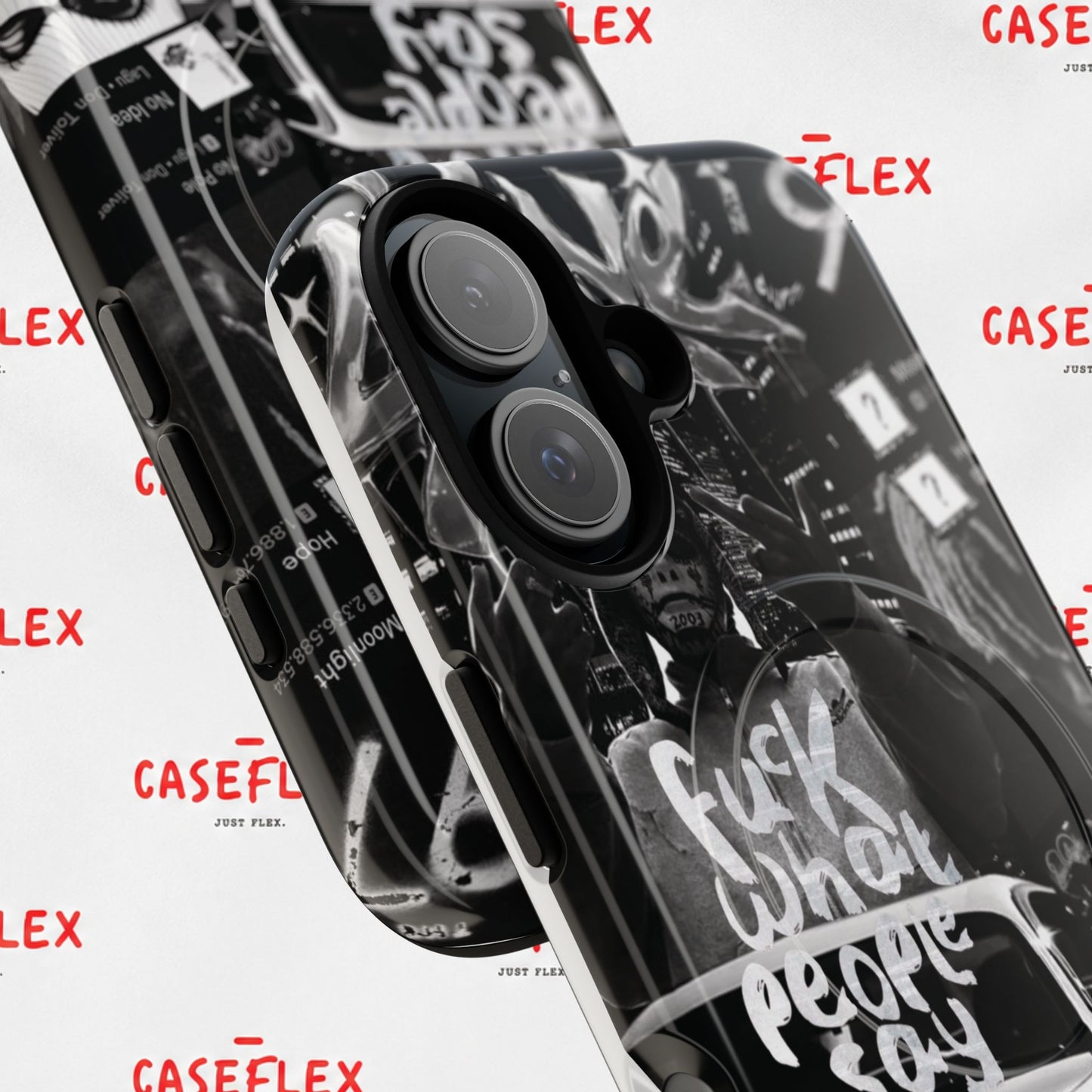 Graffiti Street Phone Case — “Fuck What People Say” Tough Magnetic Case
