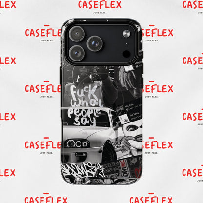Graffiti Street Phone Case — “Fuck What People Say” Tough Magnetic Case