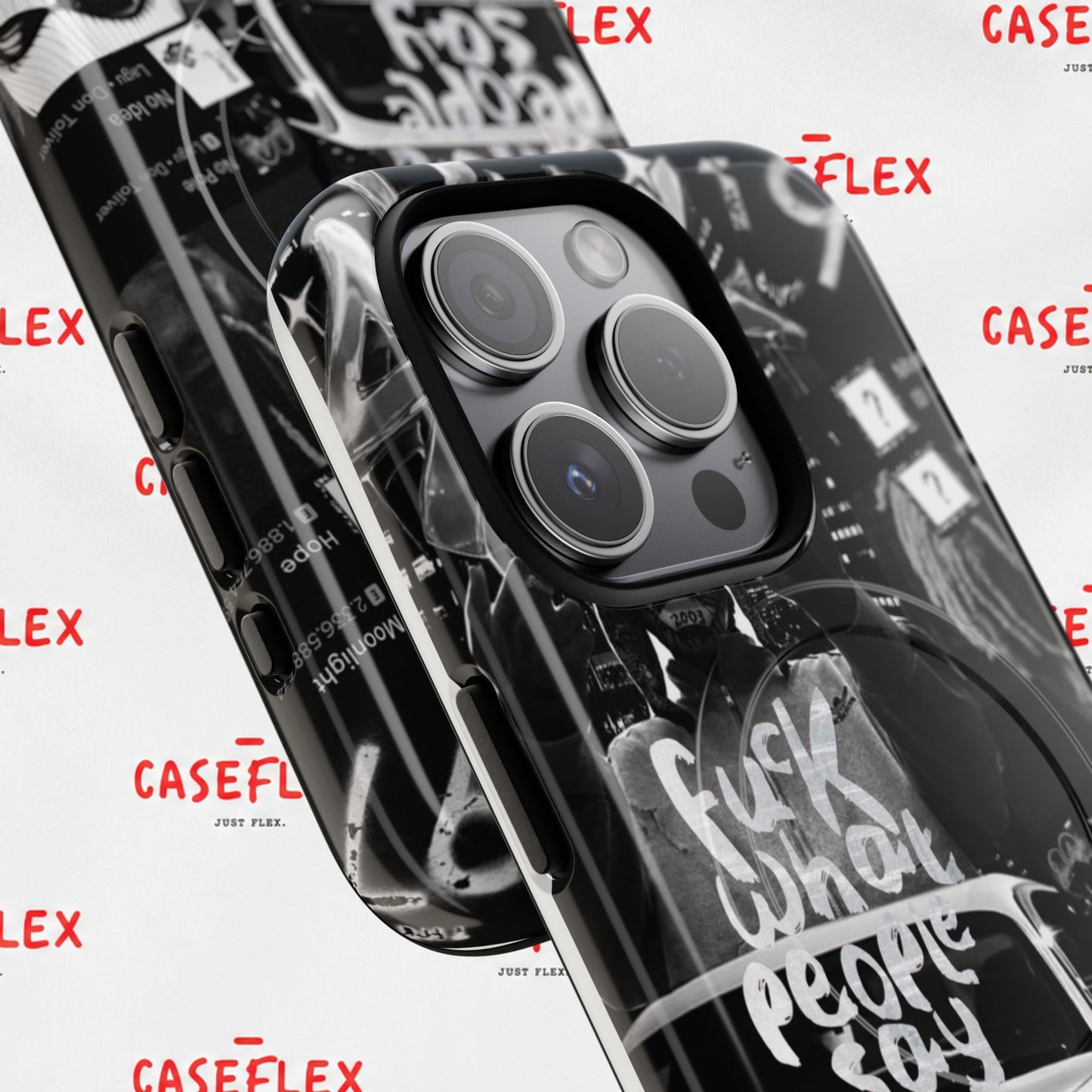 Graffiti Street Phone Case — “Fuck What People Say” Tough Magnetic Case