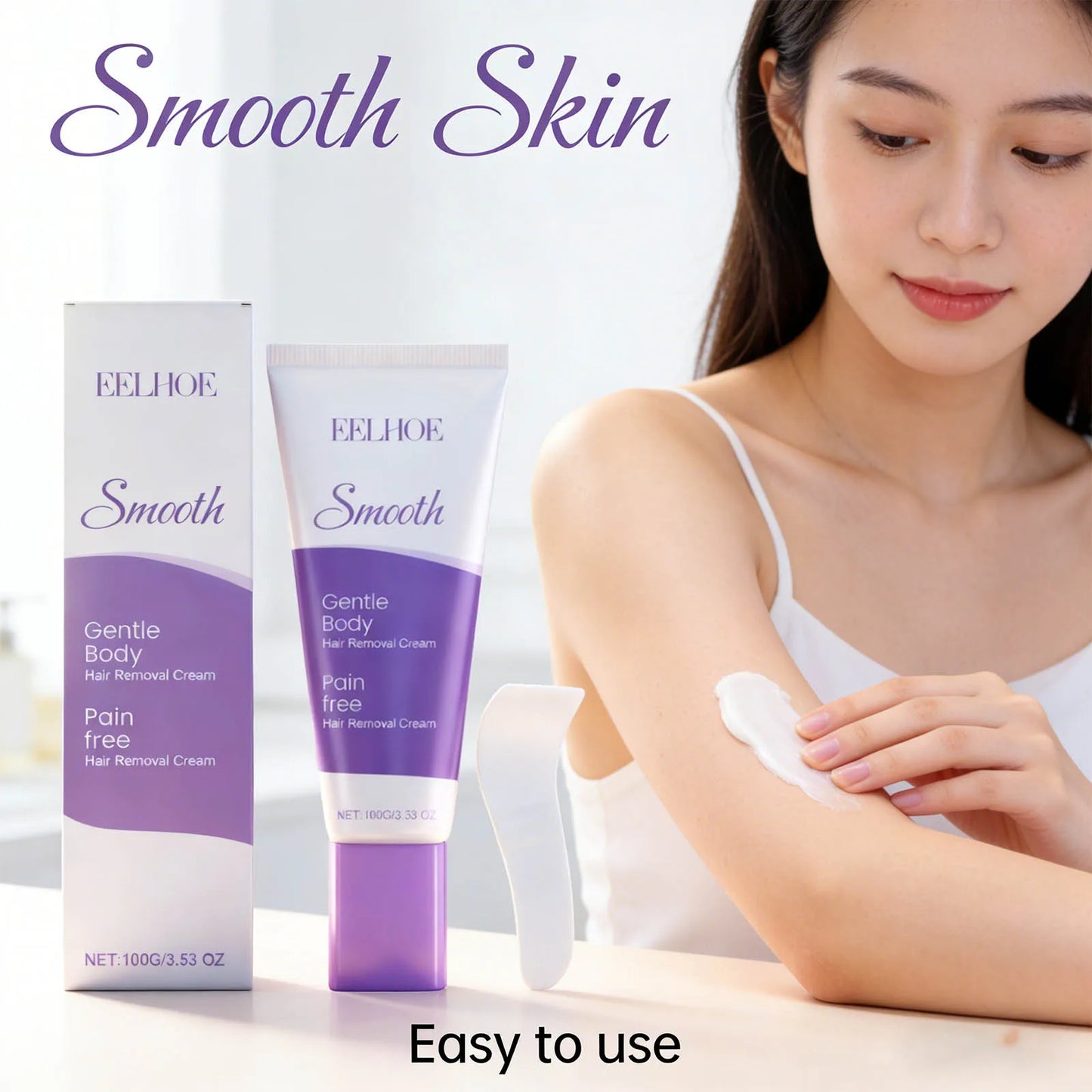 Hair Removal Cream Moisturizing Gentle Remove Hair Relieve Discomfort Smoothing Firming Skin Refreshing Body Hair Removal Lotion